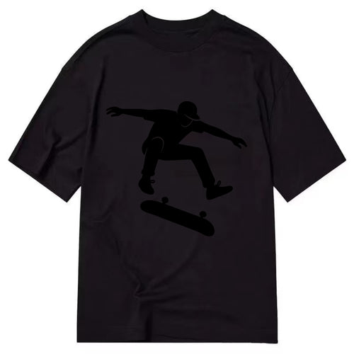 Skateboarder doing kickflip trick - Classic T-shirt
