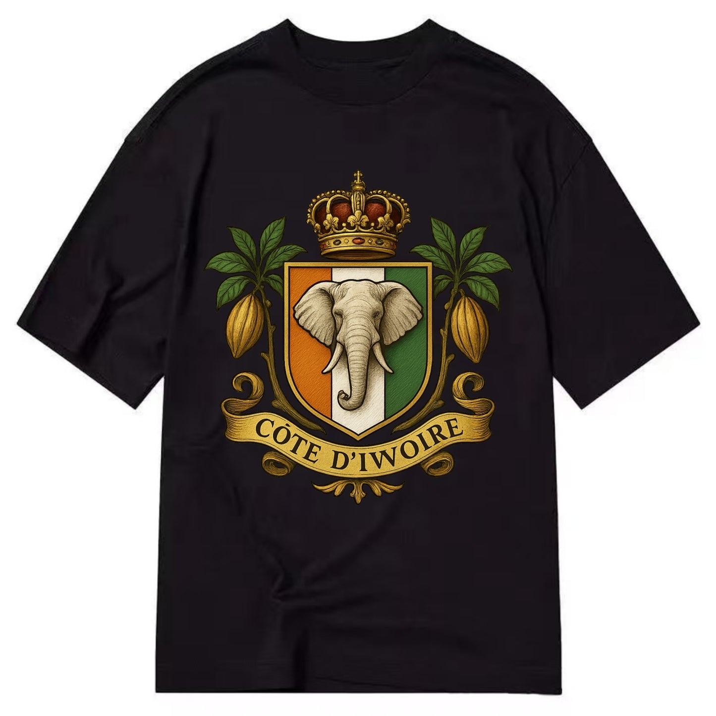 Ivory Coast Royal Logo  - Classic T-shirt - Black