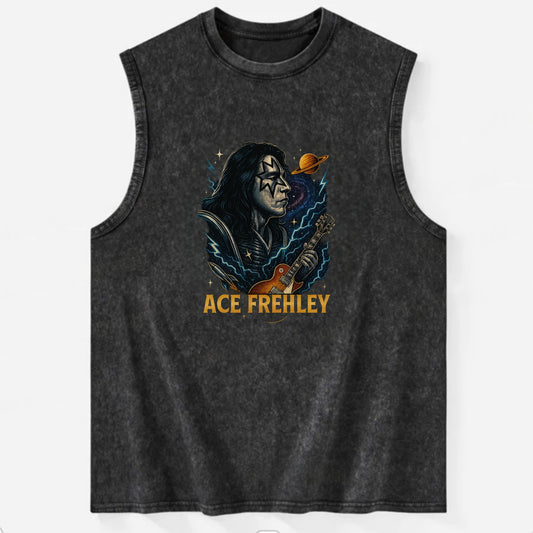 Icon Portrait - Vintage Washed Tank - Black