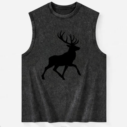 Deer with majestic antlers - Vintage Washed Tank