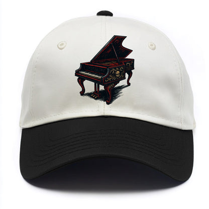 Harpsichord with baroque decorative styling - Two Tone Cap - Black