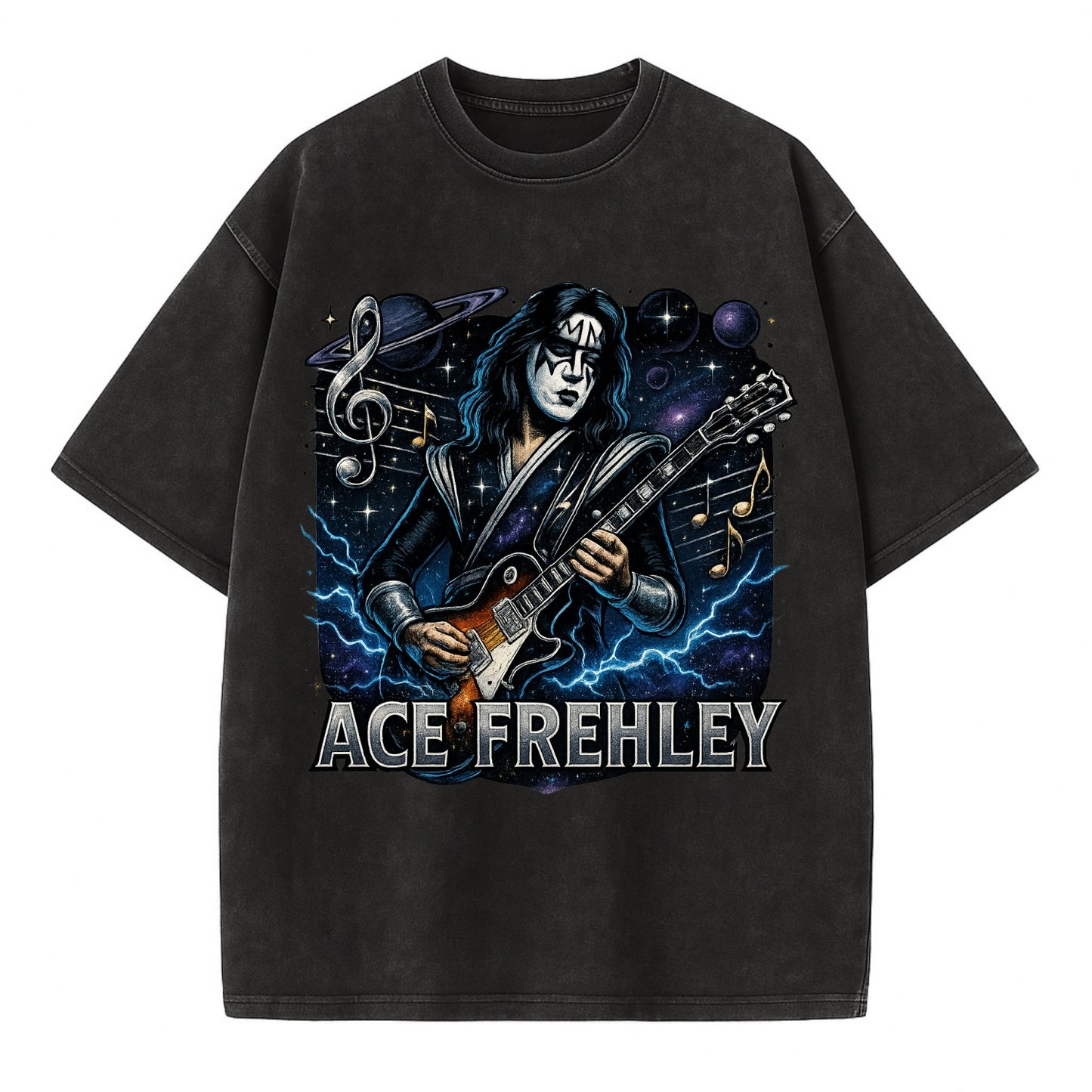 Ace Musical Cosmos - Vintage T-shirt - Black