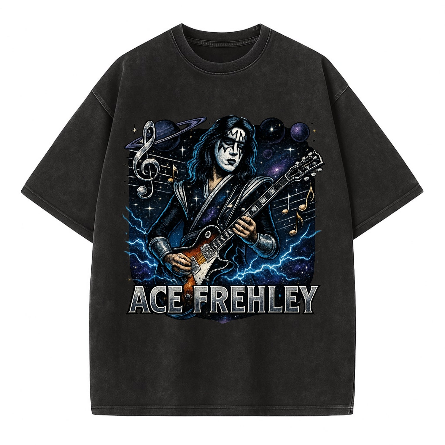 Ace Musical Cosmos - Vintage T-shirt - Black