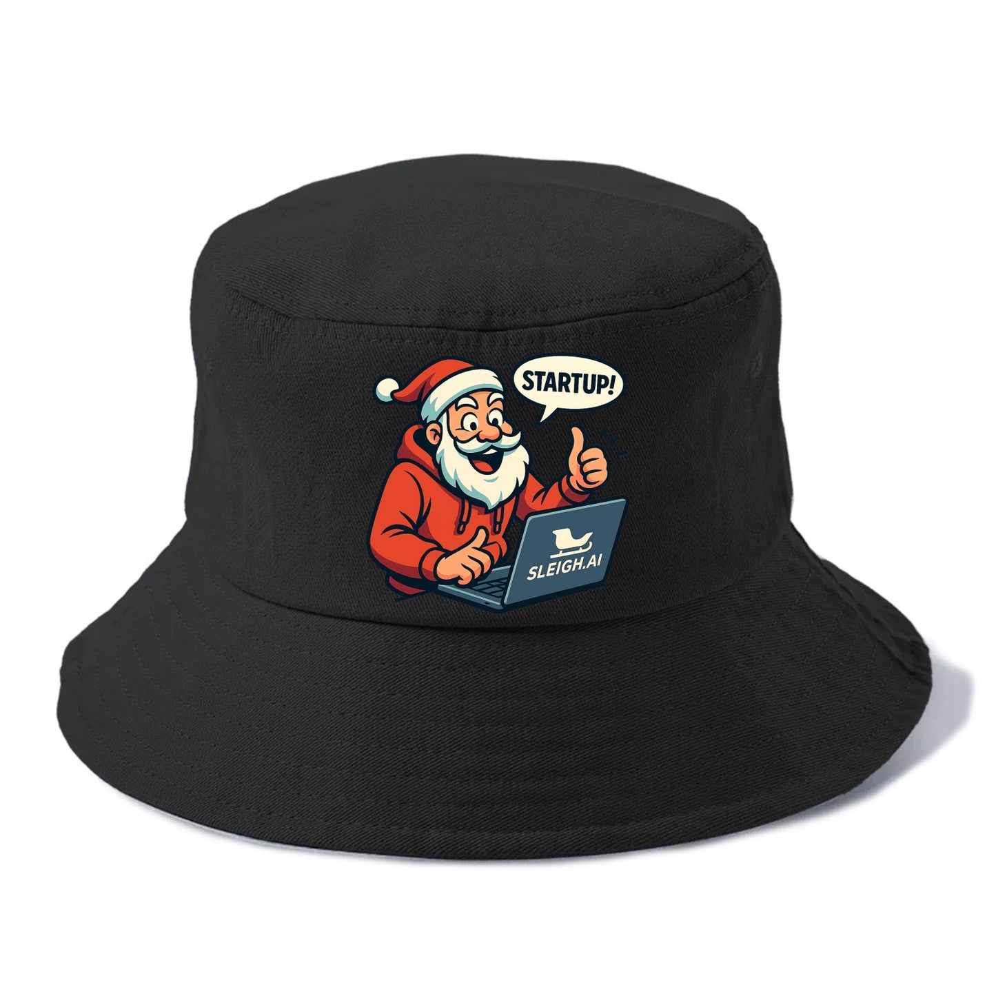 Santa Tech Startup CEO - Bucket Hat - Black