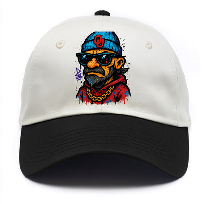 Norman Sooner wearing Oklahoma beanie with OU patch - Two Tone Cap - Black