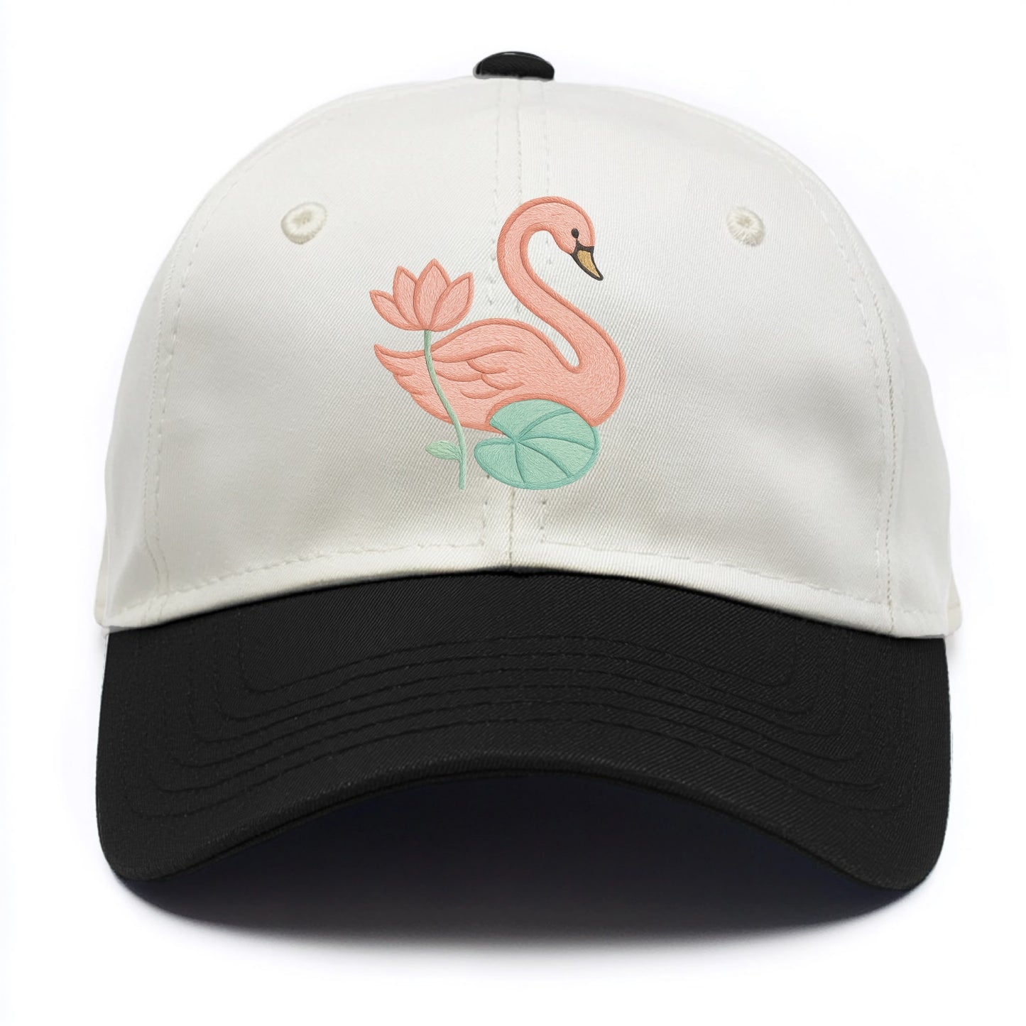 Coral Swan - Two Tone Cap - Black