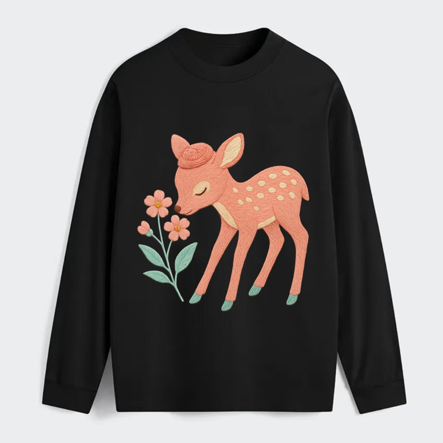 Coral Fawn - Classic Long Sleeve Shirt - Black