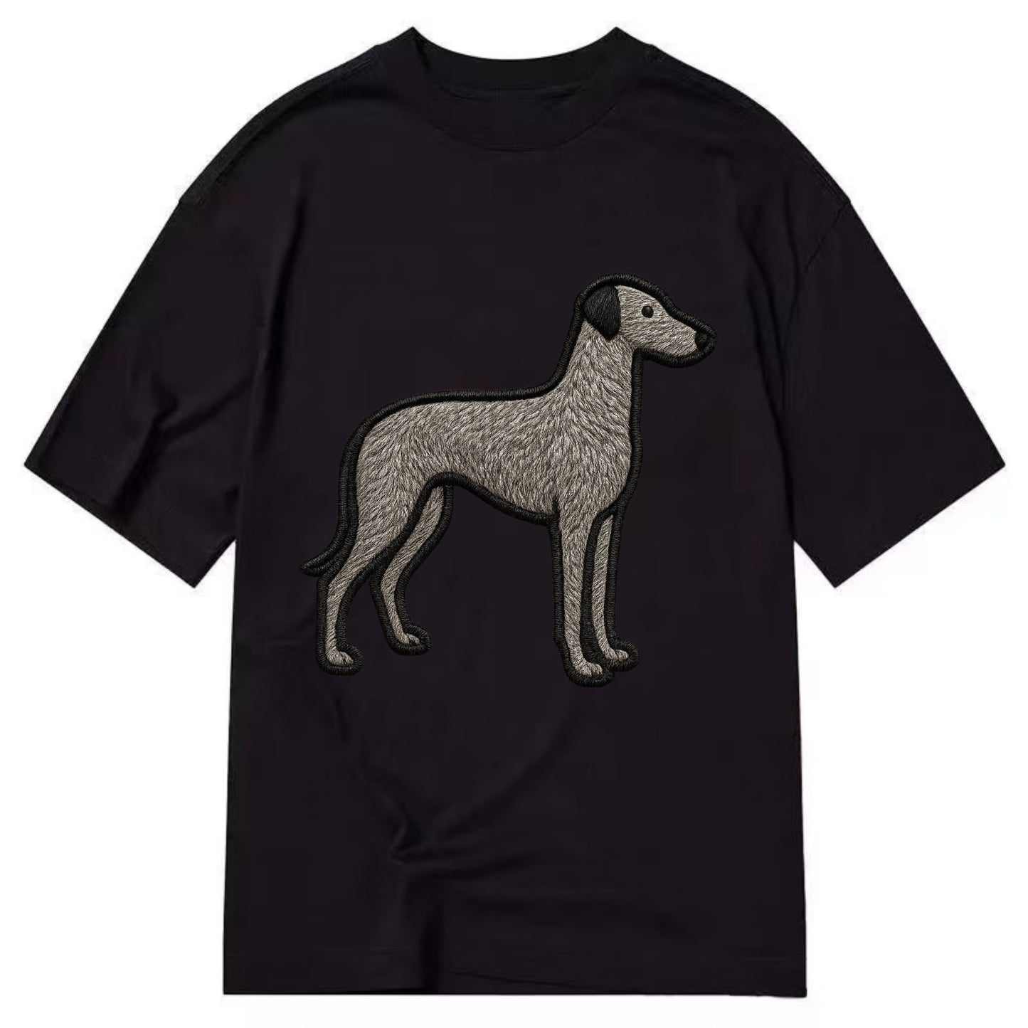 Scottish Deerhound - Trendy hound silhou - Classic T-shirt - Black