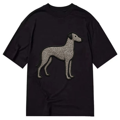Scottish Deerhound - Trendy hound silhou - Classic T-shirt - Black