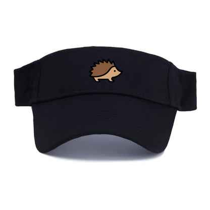 Hedgehog - Brown spiky back flat side profile - Visor - Black