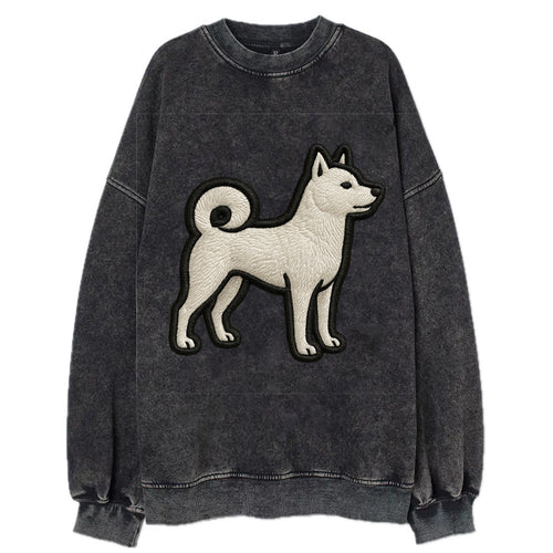 Kishu Ken - Contemporary white hunter de - Vintage Sweatshirt
