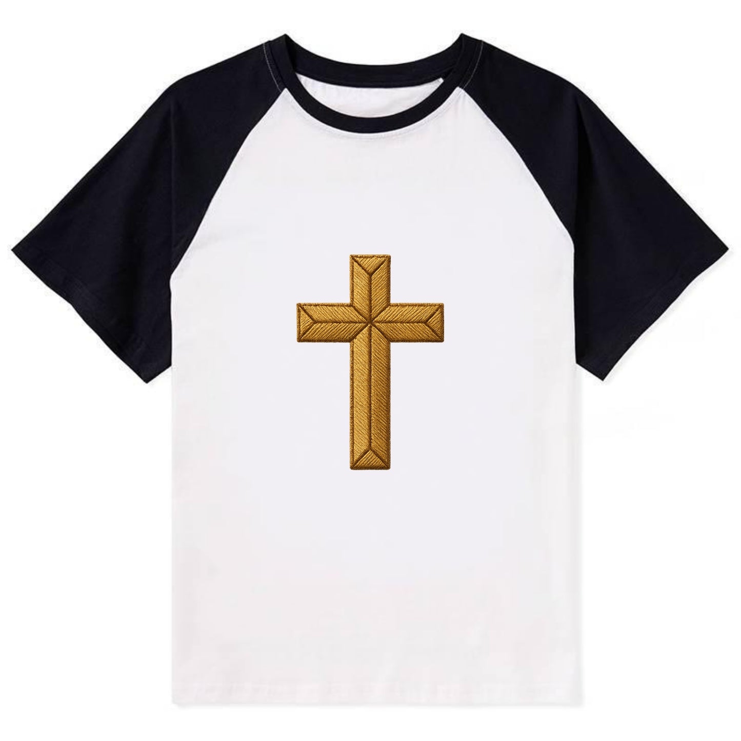Rock Cross  - Contrast Raglan T-shirt - Black