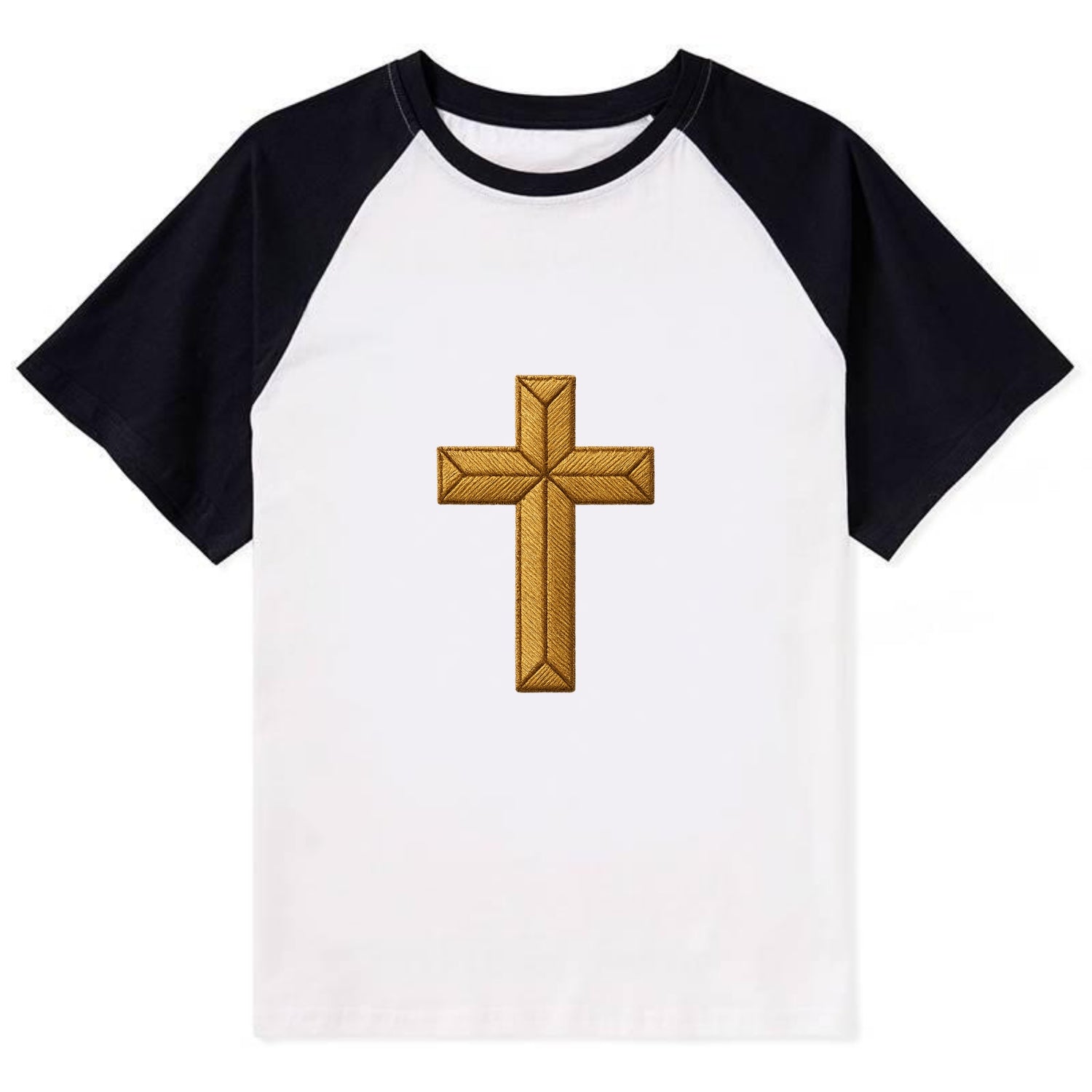 Rock Cross  - Contrast Raglan T-shirt - Black