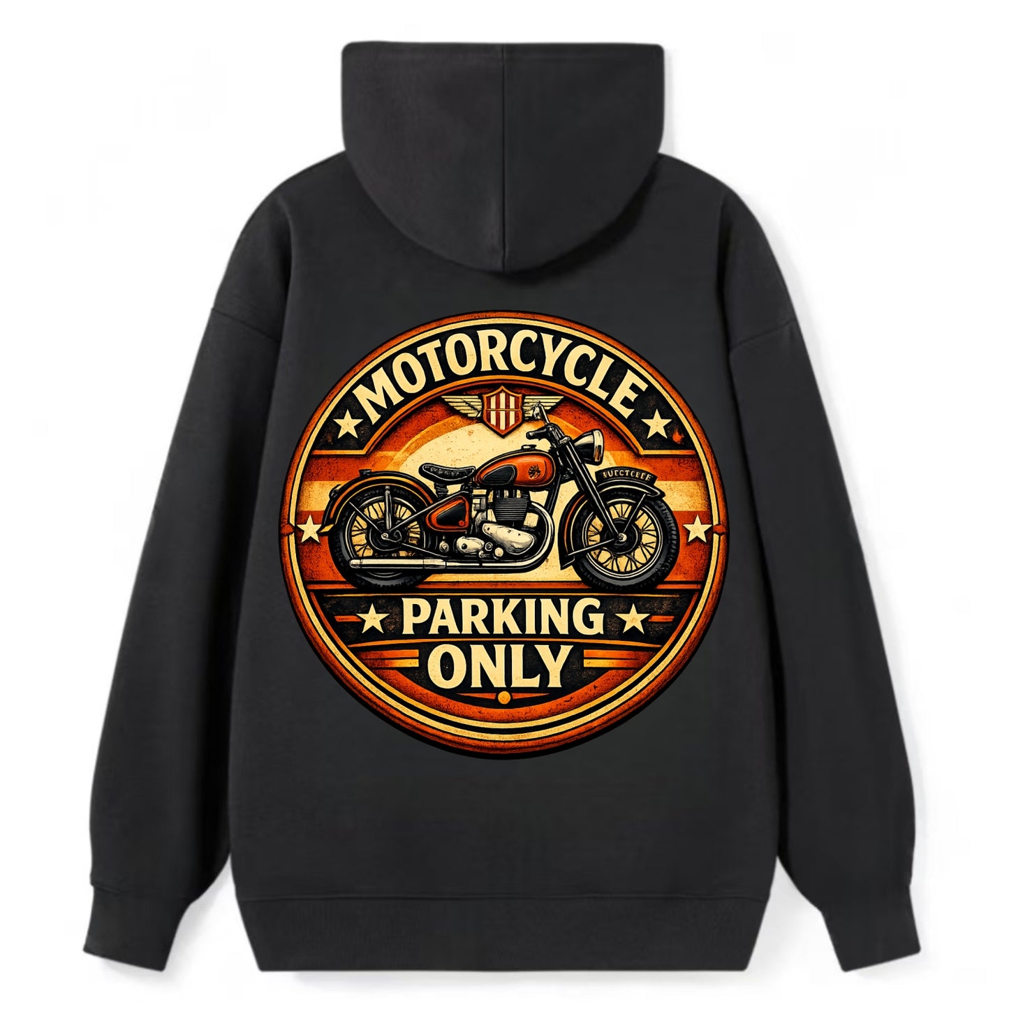 Motorcycle Parking Only - Classic Pullover Hoodie - Black