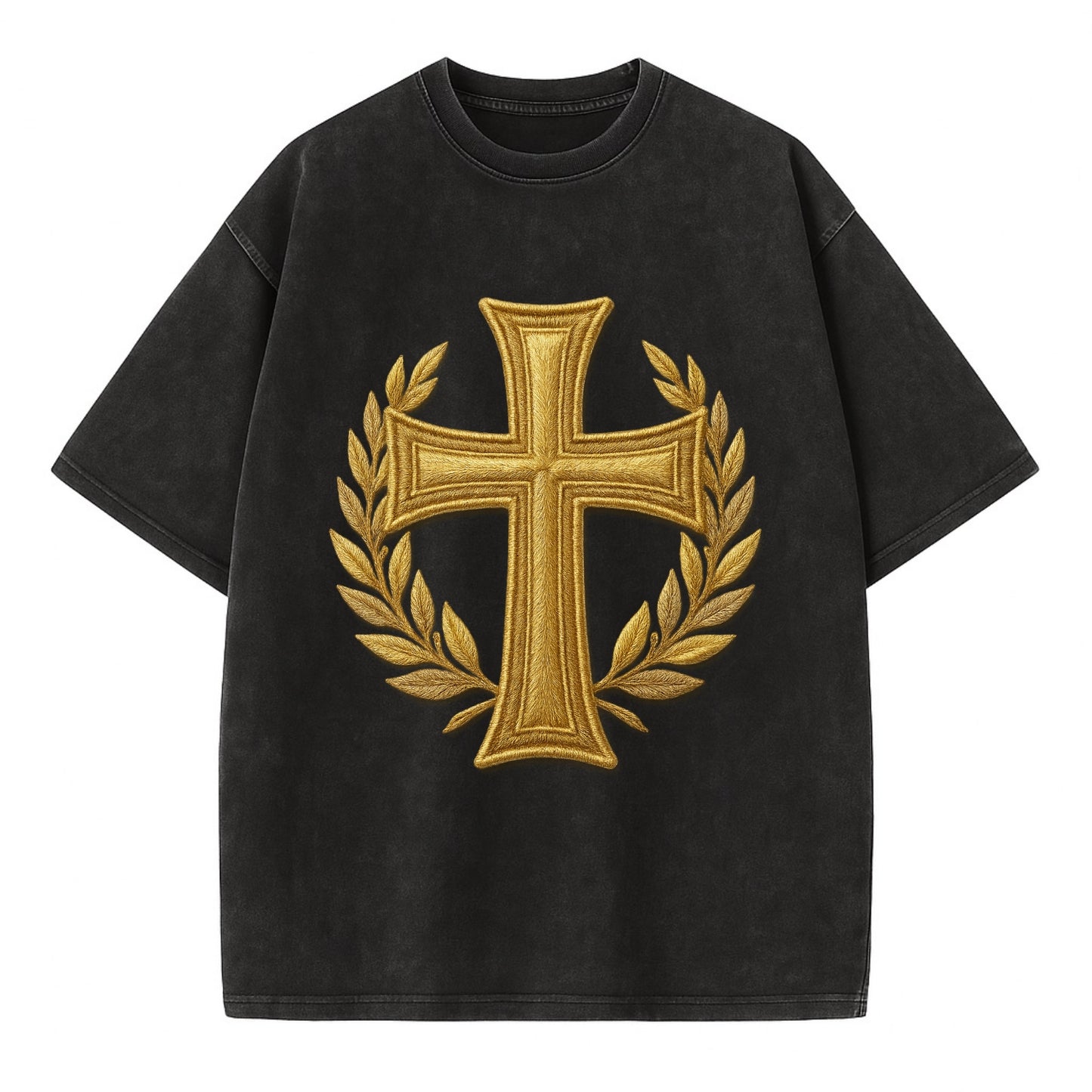 Victory Cross  - Vintage T-shirt - Black