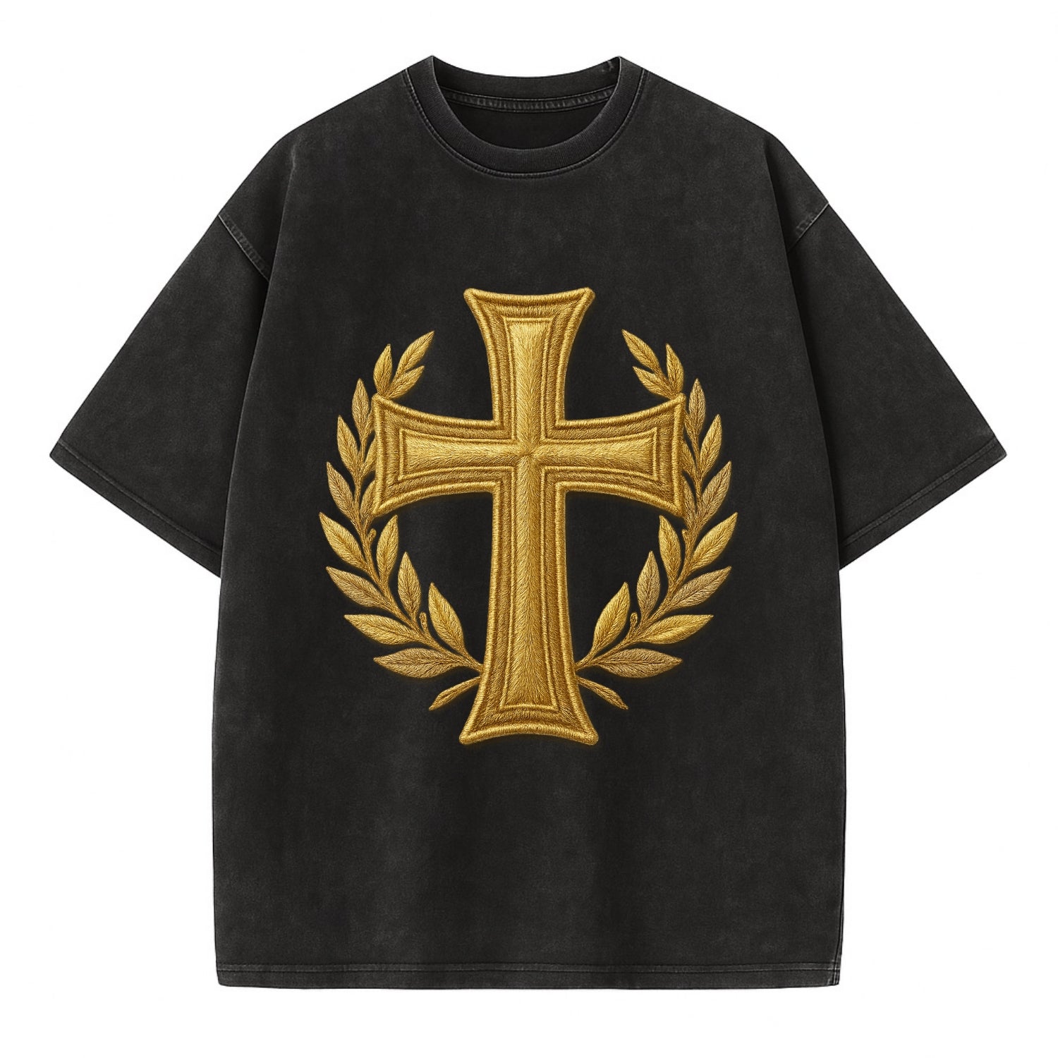 Victory Cross  - Vintage T-shirt - Black