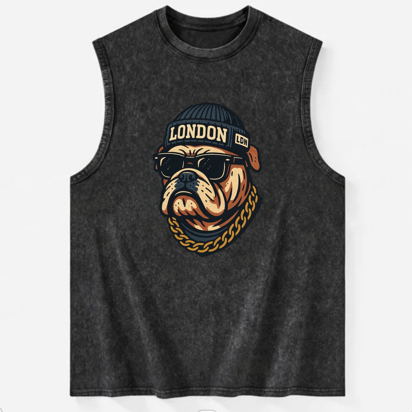 London Bulldog - Vintage Washed Tank - Black