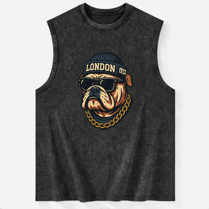 London Bulldog - Vintage Washed Tank - Black