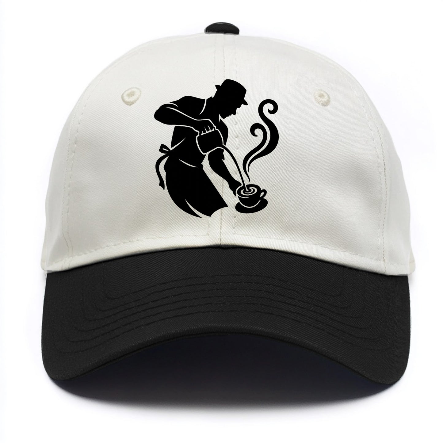 Barista creating latte art - Two Tone Cap - Black