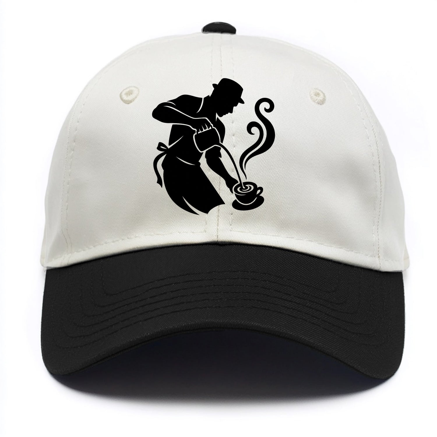 Barista creating latte art - Two Tone Cap - Black