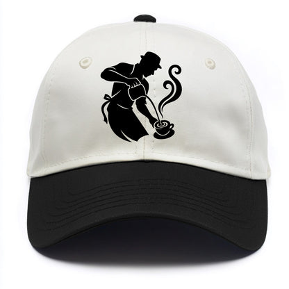 Barista creating latte art - Two Tone Cap - Black