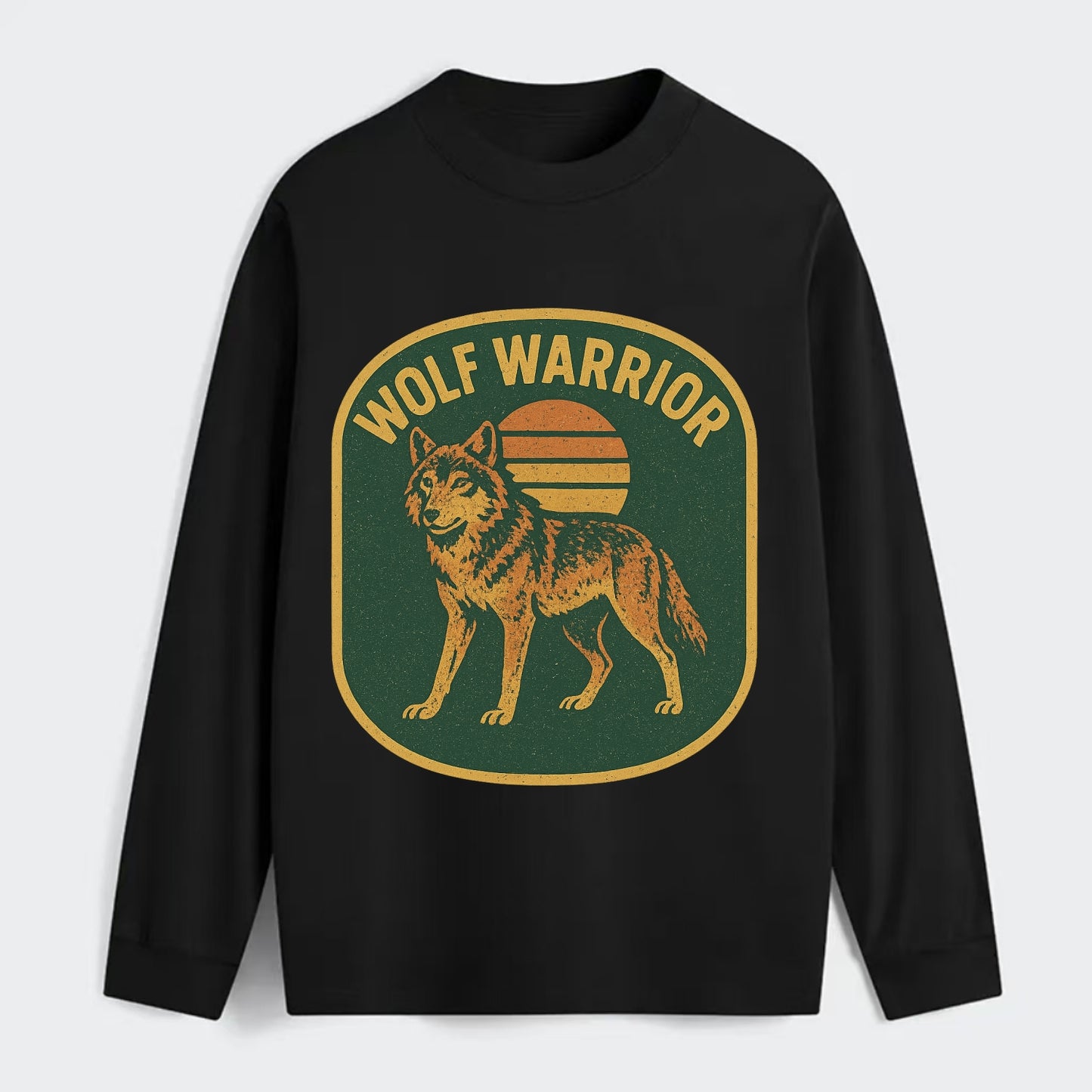 Wolf Warrior  - Classic Long Sleeve Shirt - Black