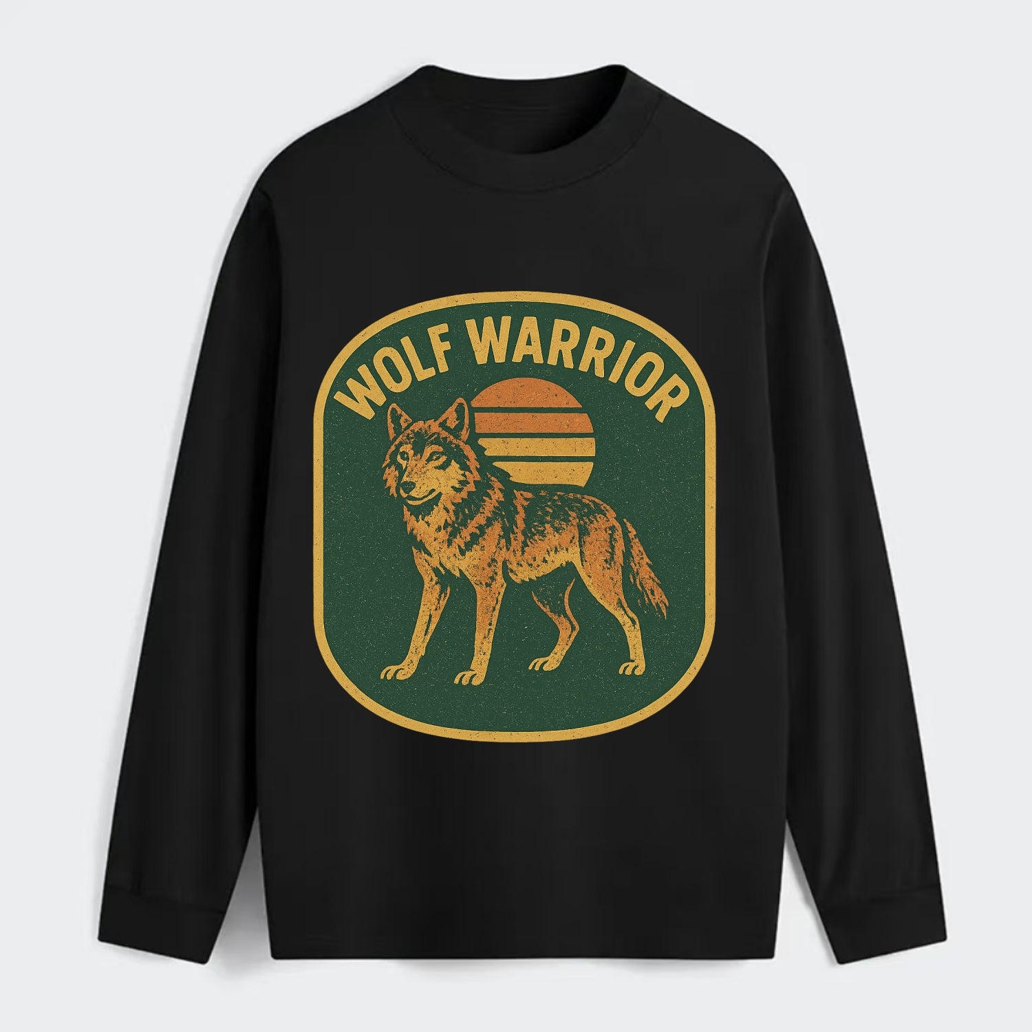 Wolf Warrior  - Classic Long Sleeve Shirt - Black