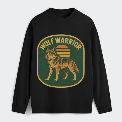 Wolf Warrior  - Classic Long Sleeve Shirt - Black