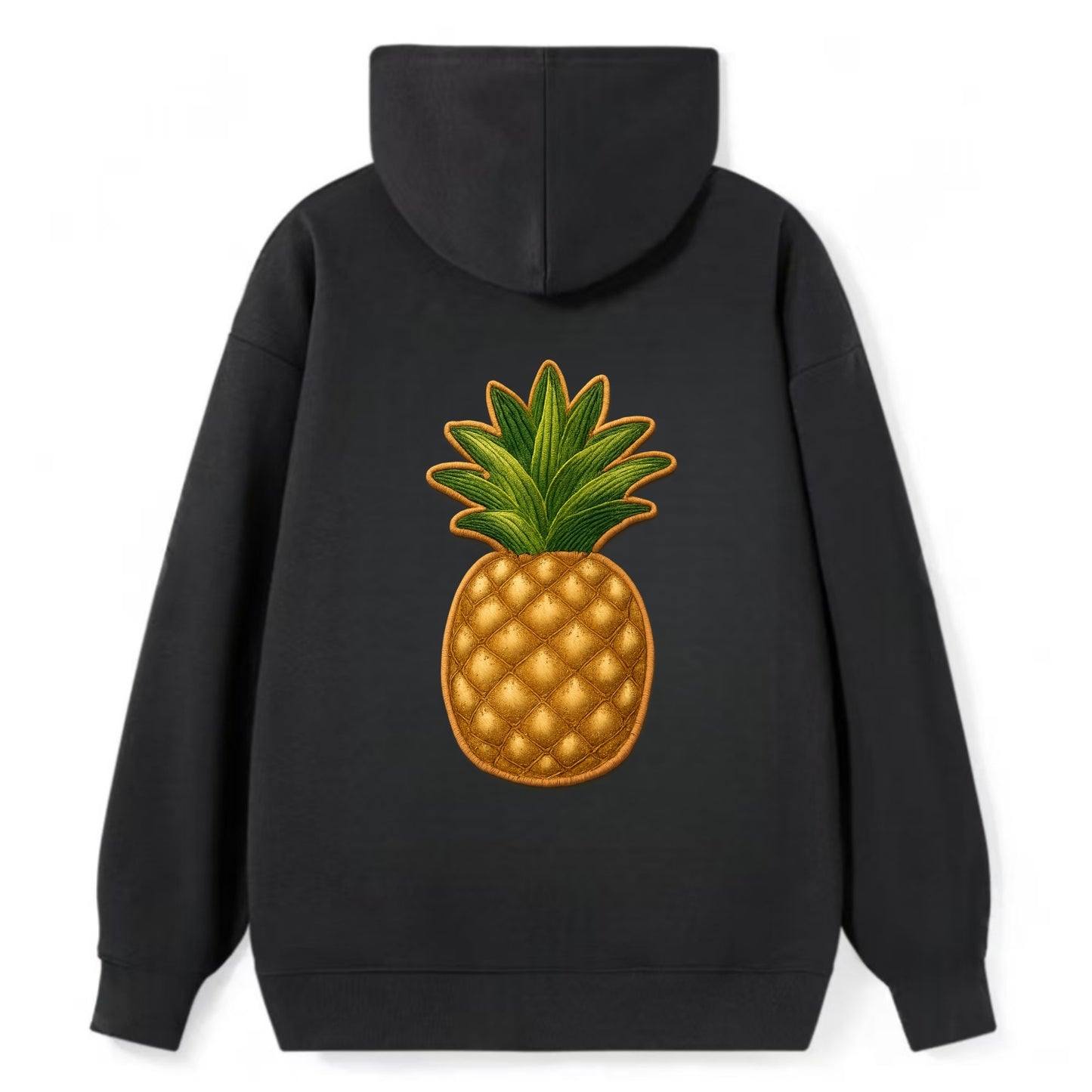 PINEAPPLE CROWN - tropical fruit in yellow and green , hospitality - Classic Pullover Hoodie - Black