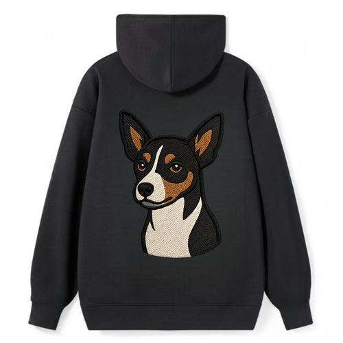 Rat Terrier - Tri-color embroidered pose - Classic Pullover Hoodie