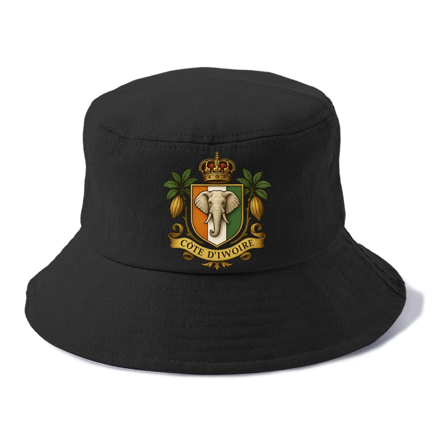 Ivory Coast Royal Logo  - Bucket Hat - Black