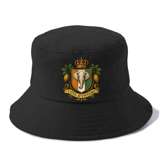 Ivory Coast Royal Logo  - Bucket Hat - Black
