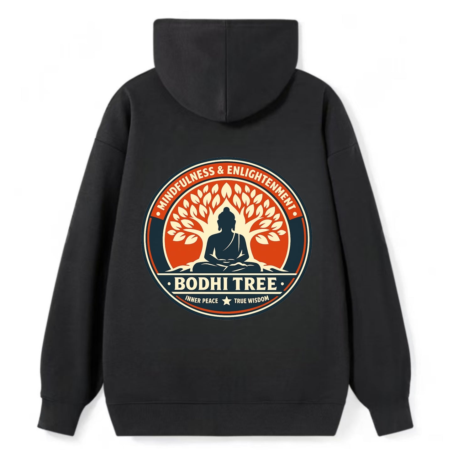Zen Harmony Emblem - Classic Pullover Hoodie - Black