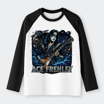 Ace Musical Cosmos - Raglan Long Sleeve T-Shirt - Black