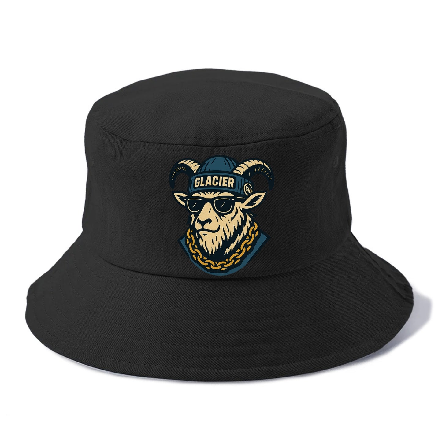 Glacier Mountain Goat - Bucket Hat - Black