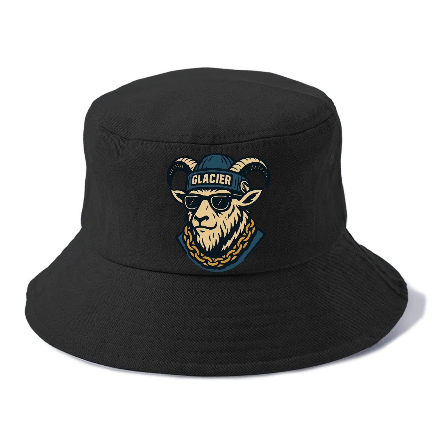 Glacier Mountain Goat - Bucket Hat - Black