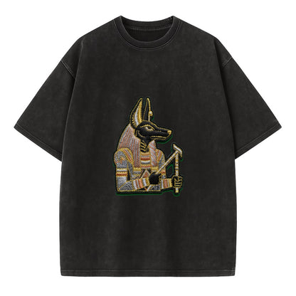 Anubis - Vintage T-shirt - Black