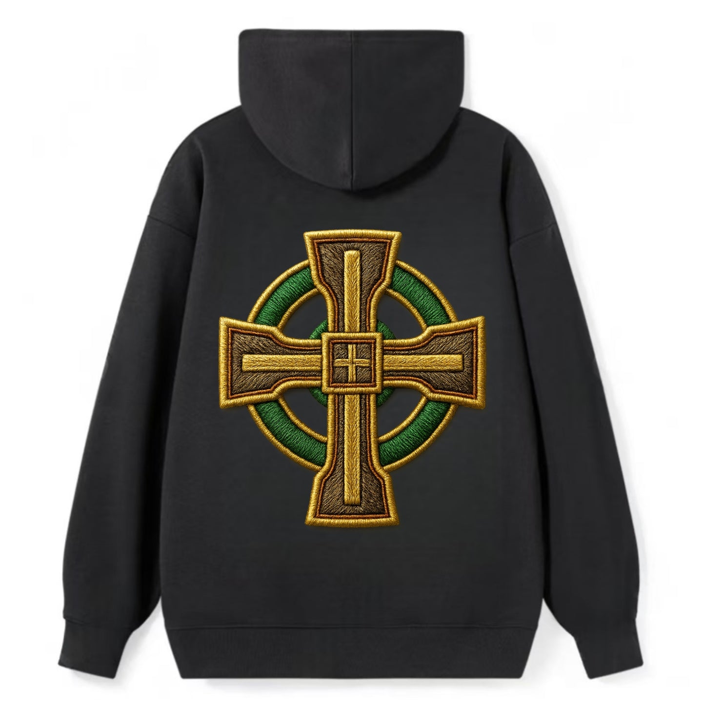 Durrow Cross - Classic Pullover Hoodie - Black