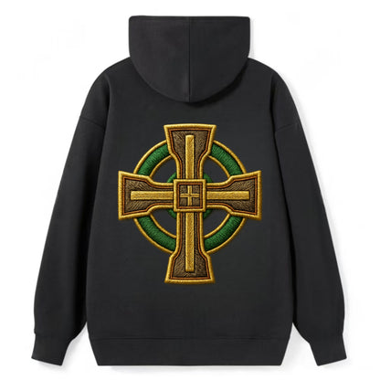 Durrow Cross - Classic Pullover Hoodie - Black