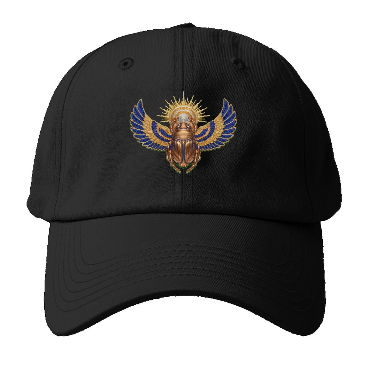 Winged Scarab - Baseball Cap For Big Heads - Black