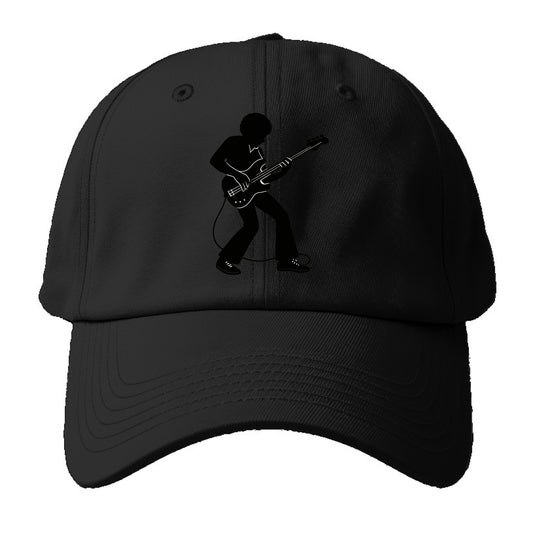 Bass guitarist slap technique - Baseball Cap - Black