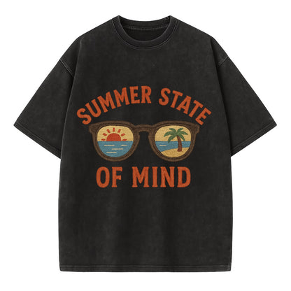 Summer State Of Mind  - Vintage T-shirt - Black