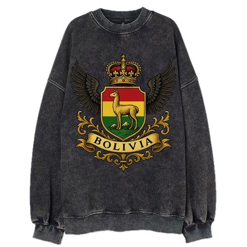 Bolivia Llama Emblem  - Vintage Sweatshirt