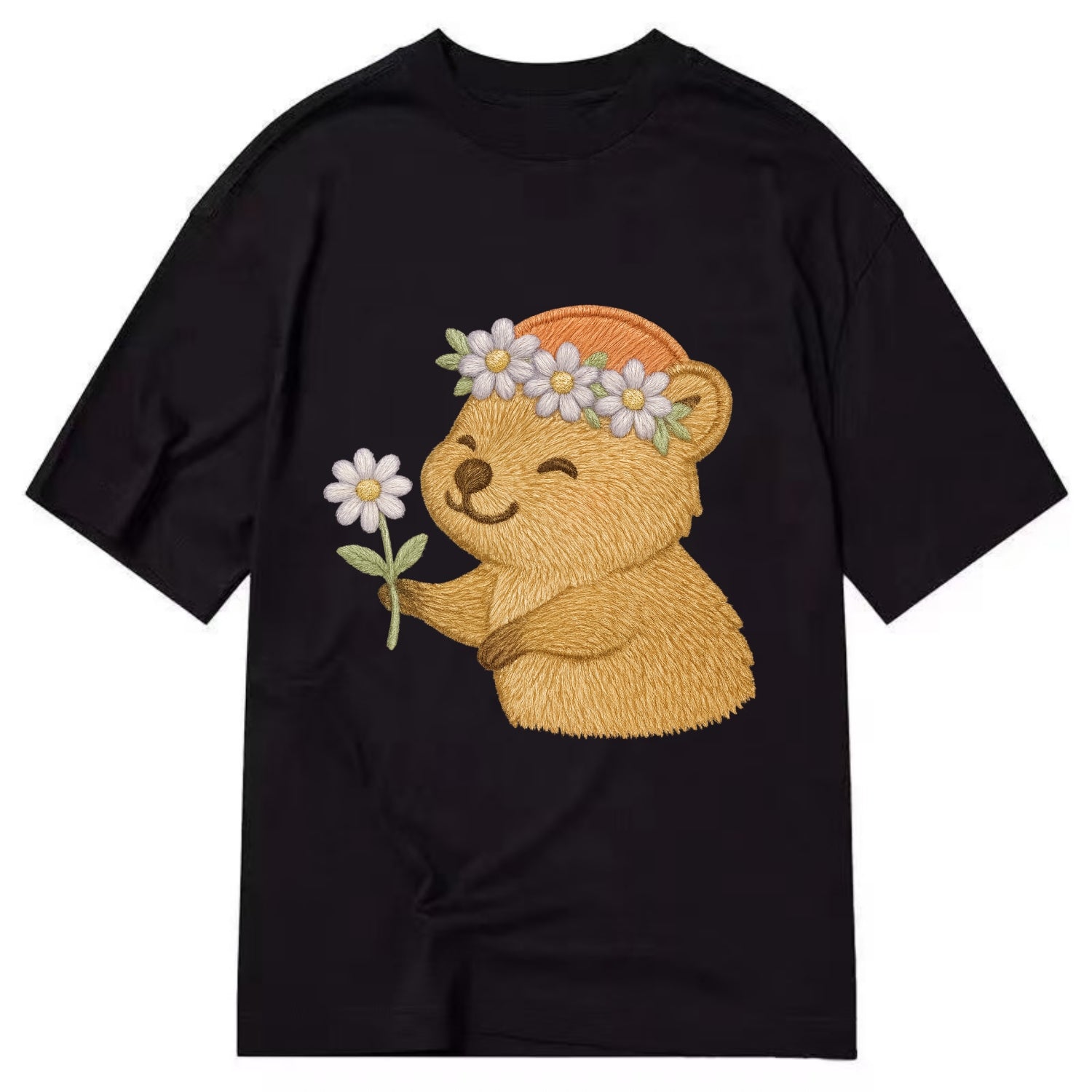 Quokka Daisy Chain - Classic T-shirt - Black