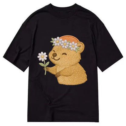 Quokka Daisy Chain - Classic T-shirt - Black