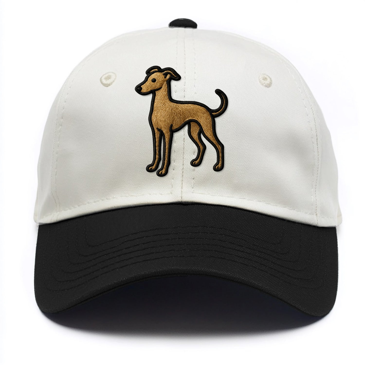 Italian Greyhound - Modern elegant silho - Two Tone Cap - Black