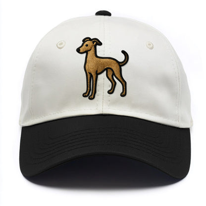 Italian Greyhound - Modern elegant silho - Two Tone Cap - Black