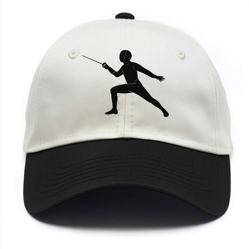 Fencer in lunge position - Two Tone Cap