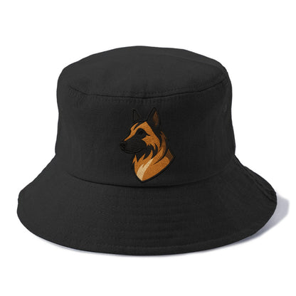 Belgian Tervuren - Fawn with black overlay embroidered design - Bucket Hat - Black