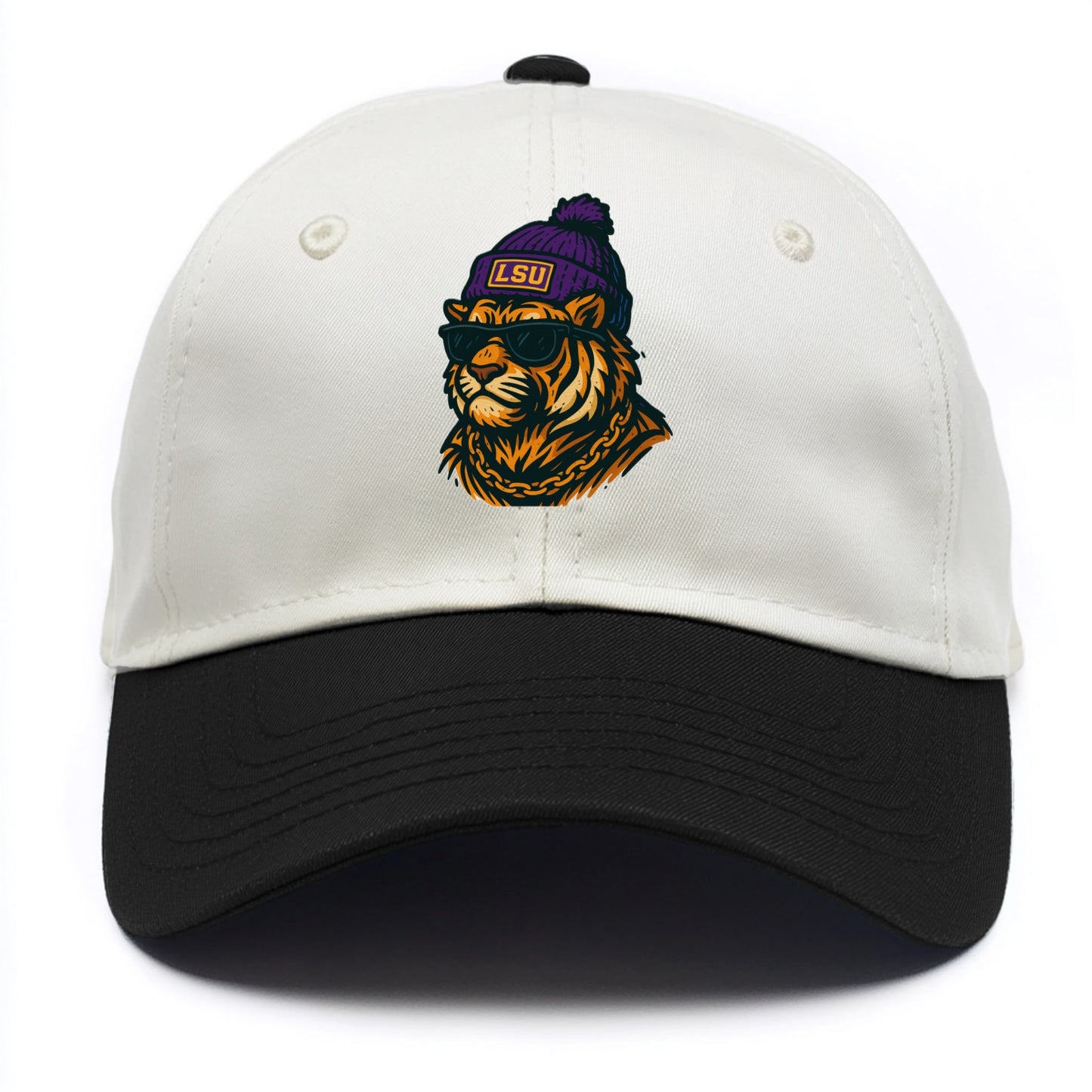 LSU Mike Tiger - Two Tone Cap - Black